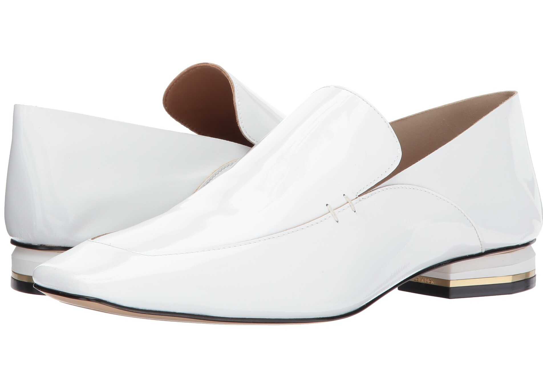 Mocasin Calvin Klein Bia White Soft Patent/Soft Patent Unlined