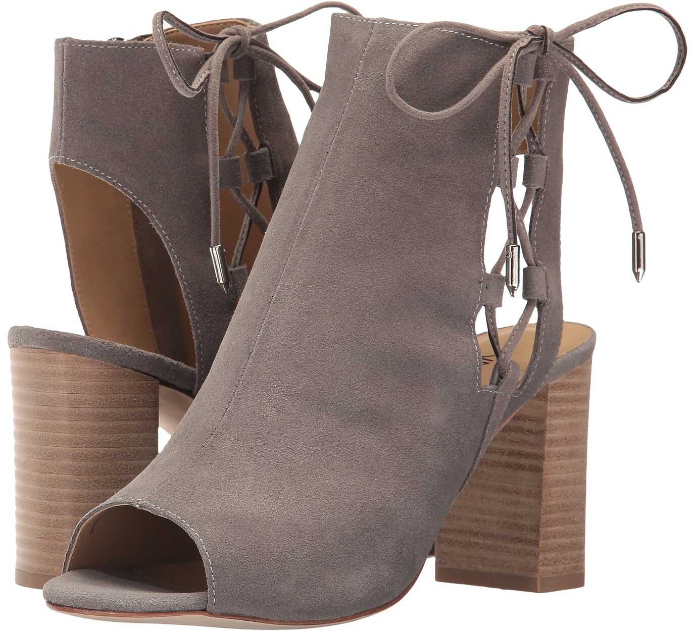Botina Vaneli Better Taupe Rory Suede/Silver Trim