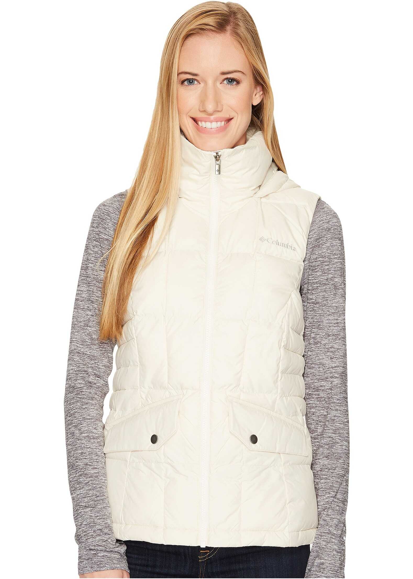 Vesta Columbia Lone Creek Hooded Vest Chalk