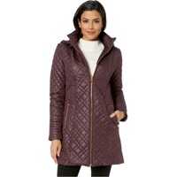 Geci de Iarna Multi Quilt Hooded Femei