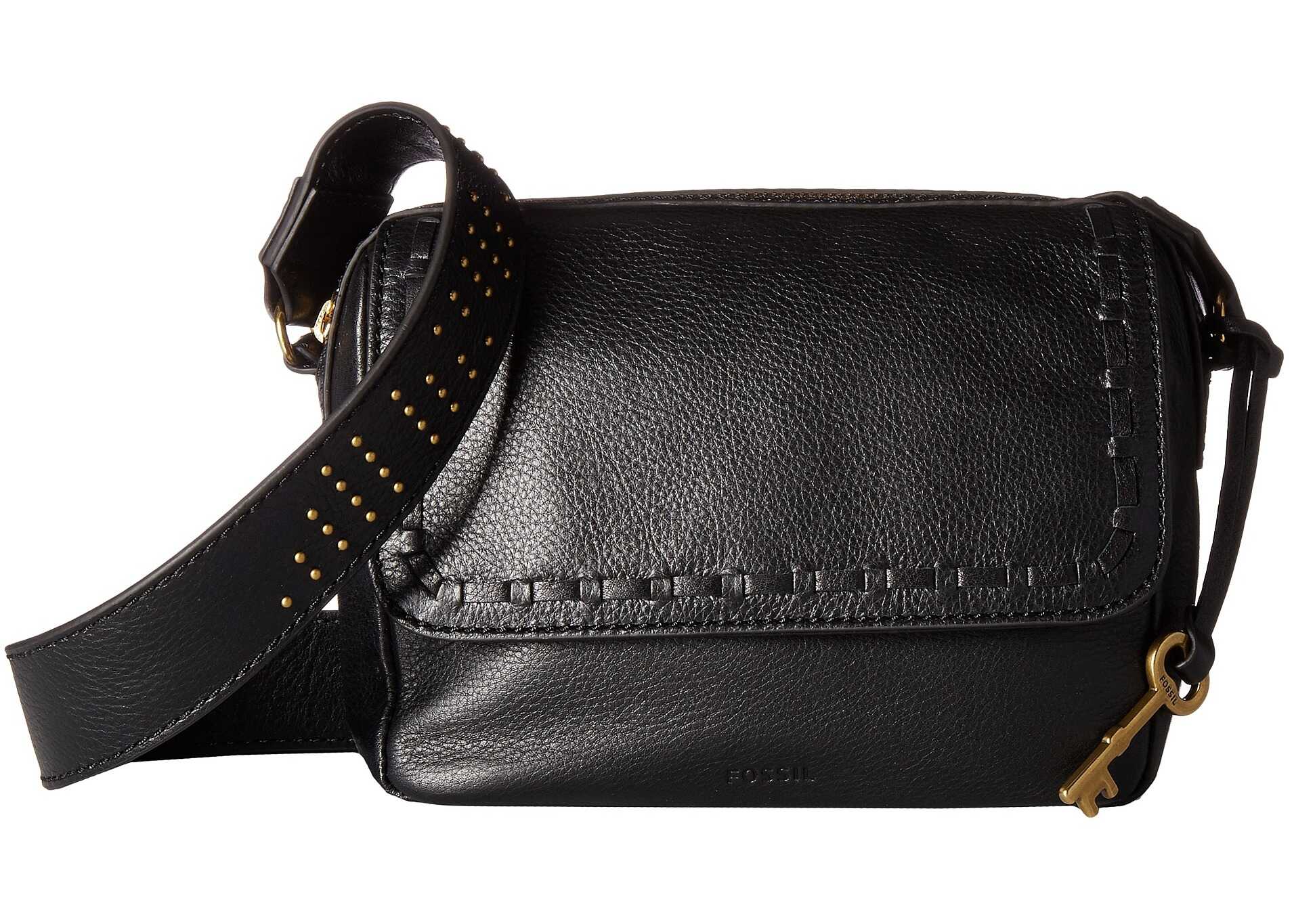 Geanta femei Fossil Aria Embossed Crossbody Black Multi