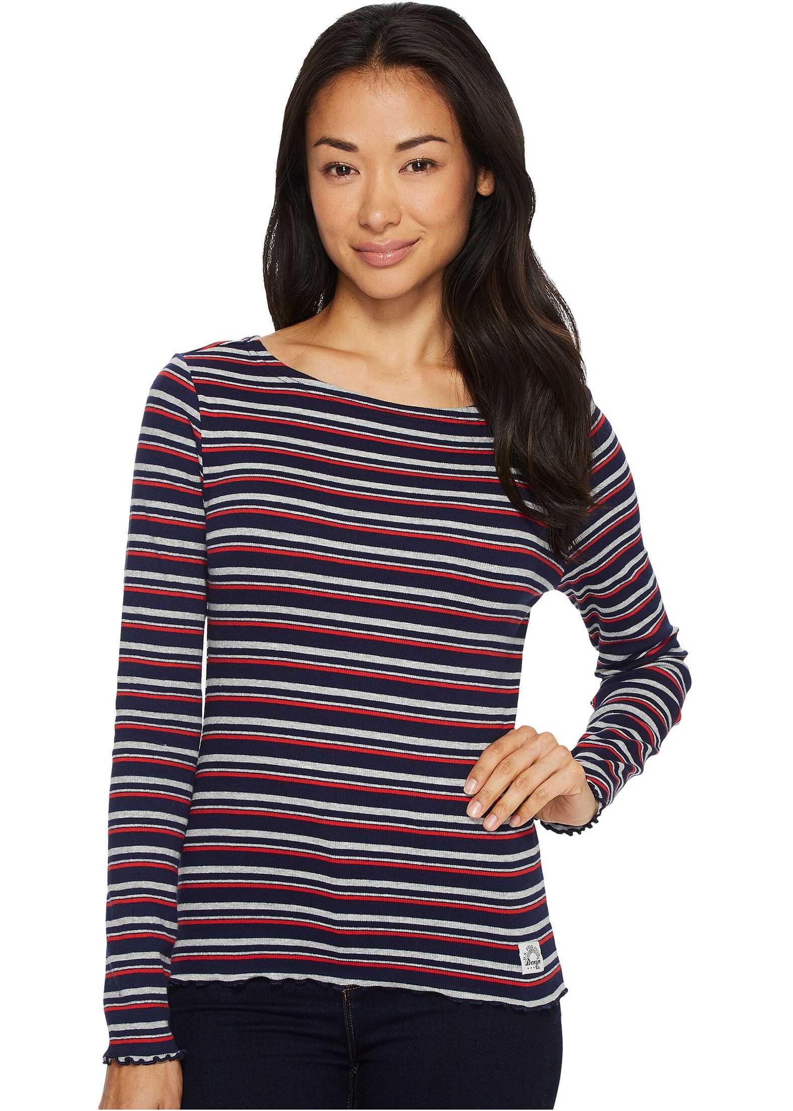 U.S. POLO ASSN. Yarn-Dye Long Sleeve T-Shirt Evening Blue