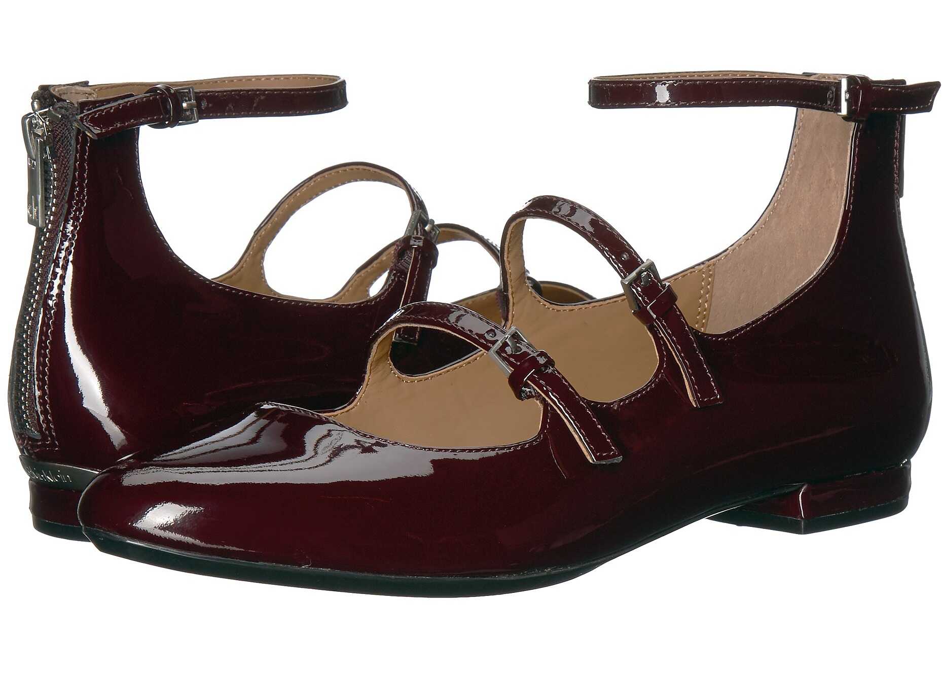 Balerin Calvin Klein Gavinia Oxblood Patent