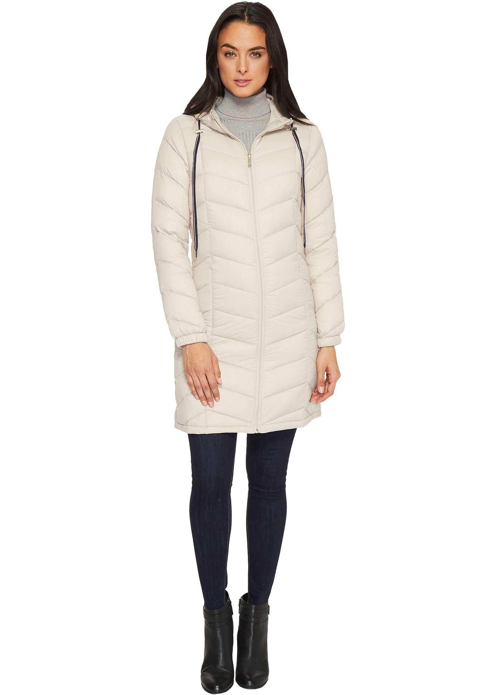 Geaca Tommy Hilfiger Chevron Quilt Puffer Sand