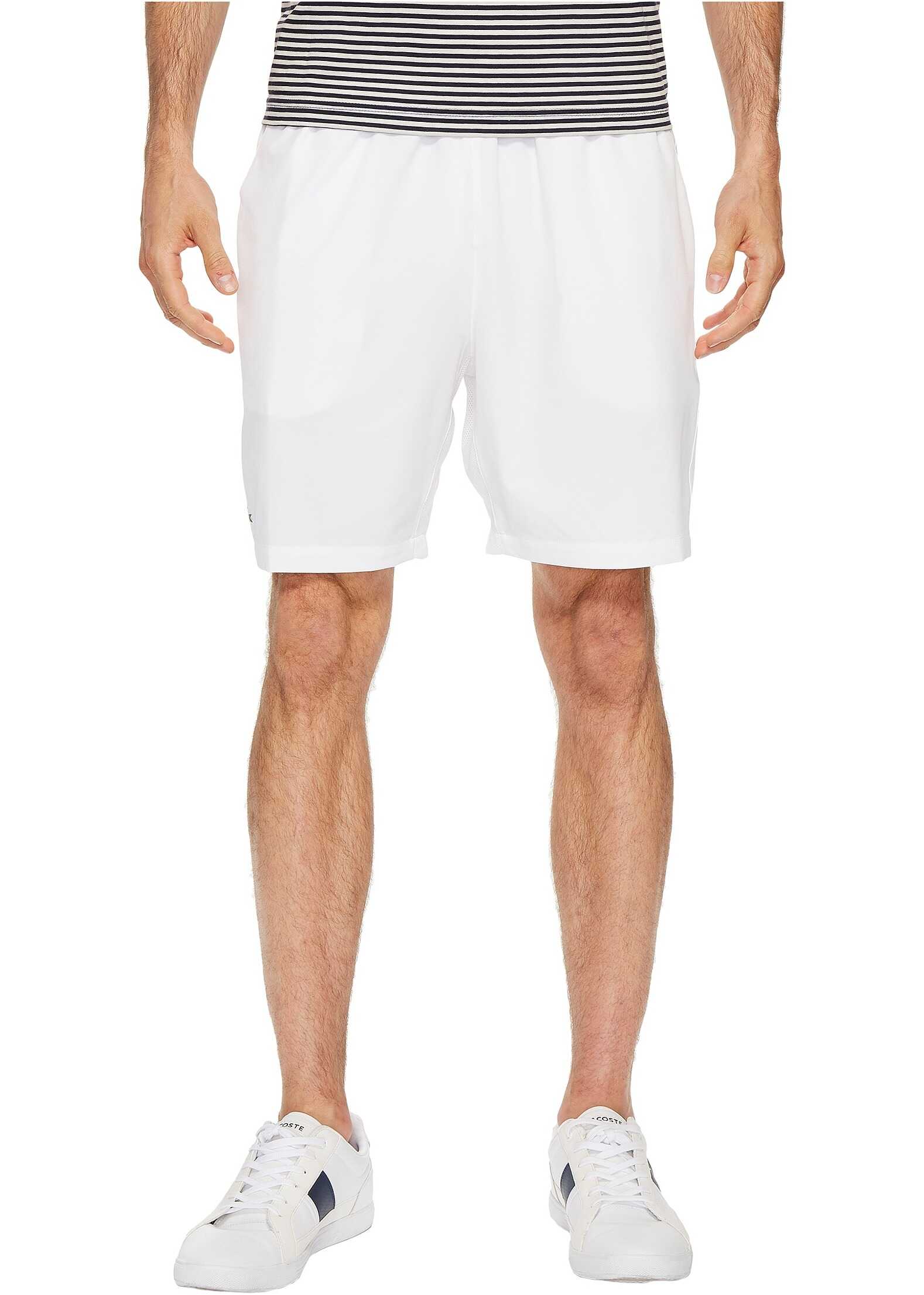 Lacoste Stretch Taffeta Shorts White