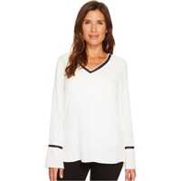 Bluze V-Neck with Mesh Detail Femei