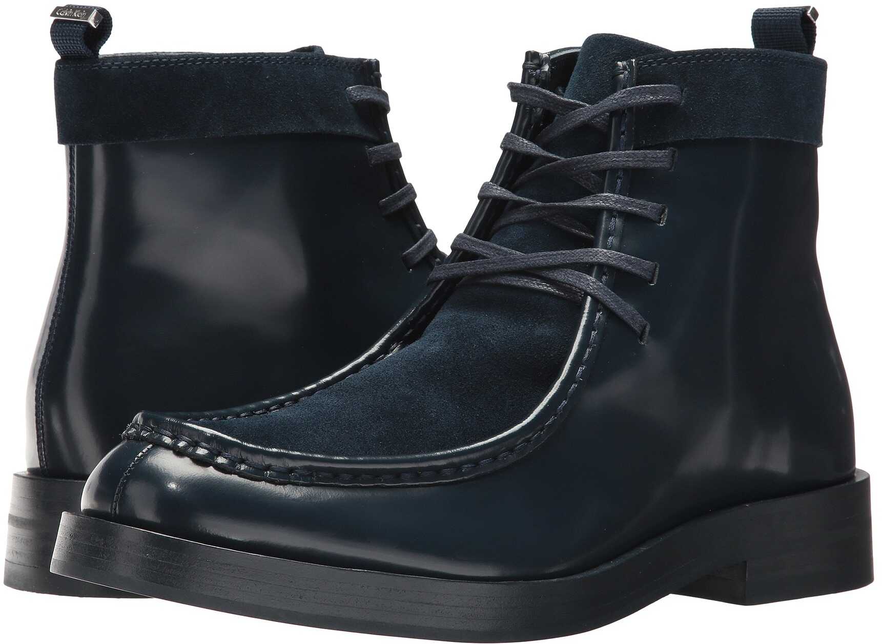 Gheata Calvin Klein Rafi Dark Navy Box Leather/Calf Suede