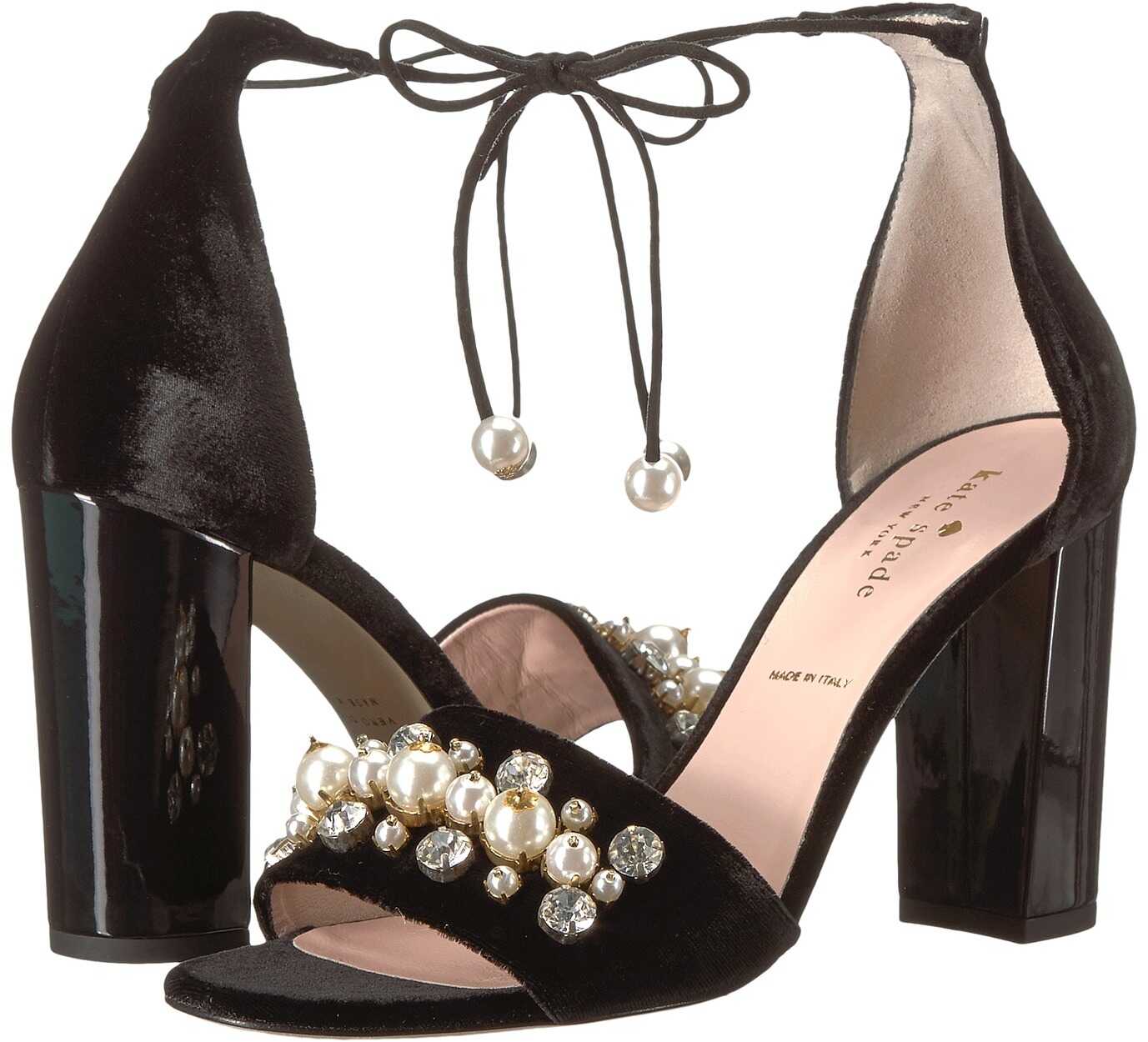 Sandala Kate Spade New York Iverna Black Velvet/Kid Suede
