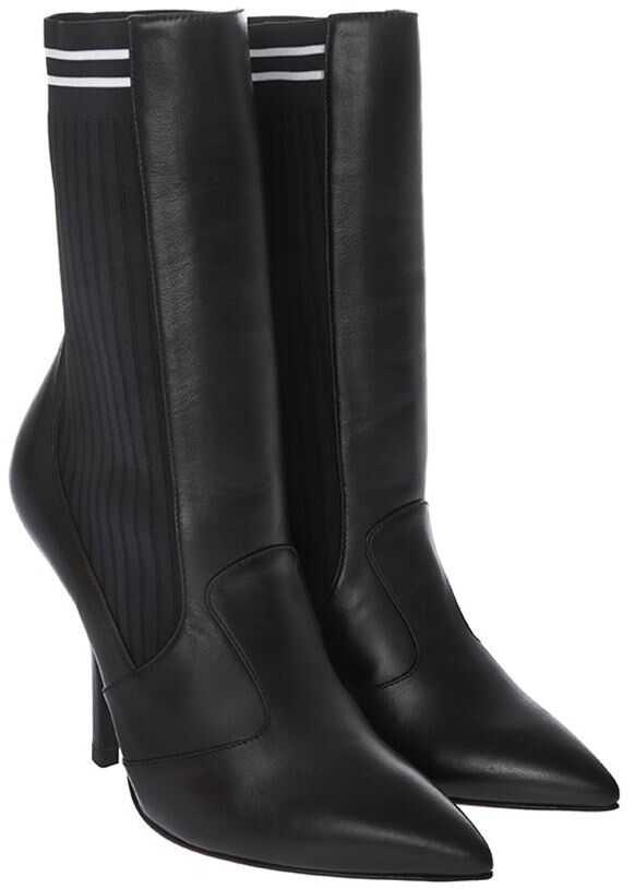 Gheata Fendi Leather Ankle Boots* Black