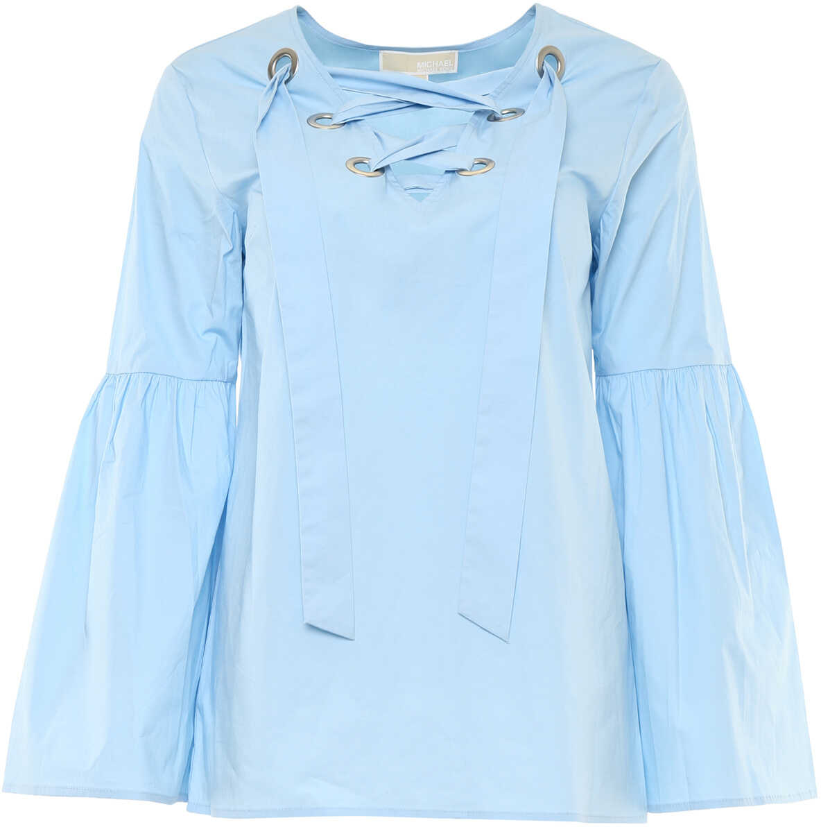 Camasa Michael Kors Lace-Up Blouse CLOUD