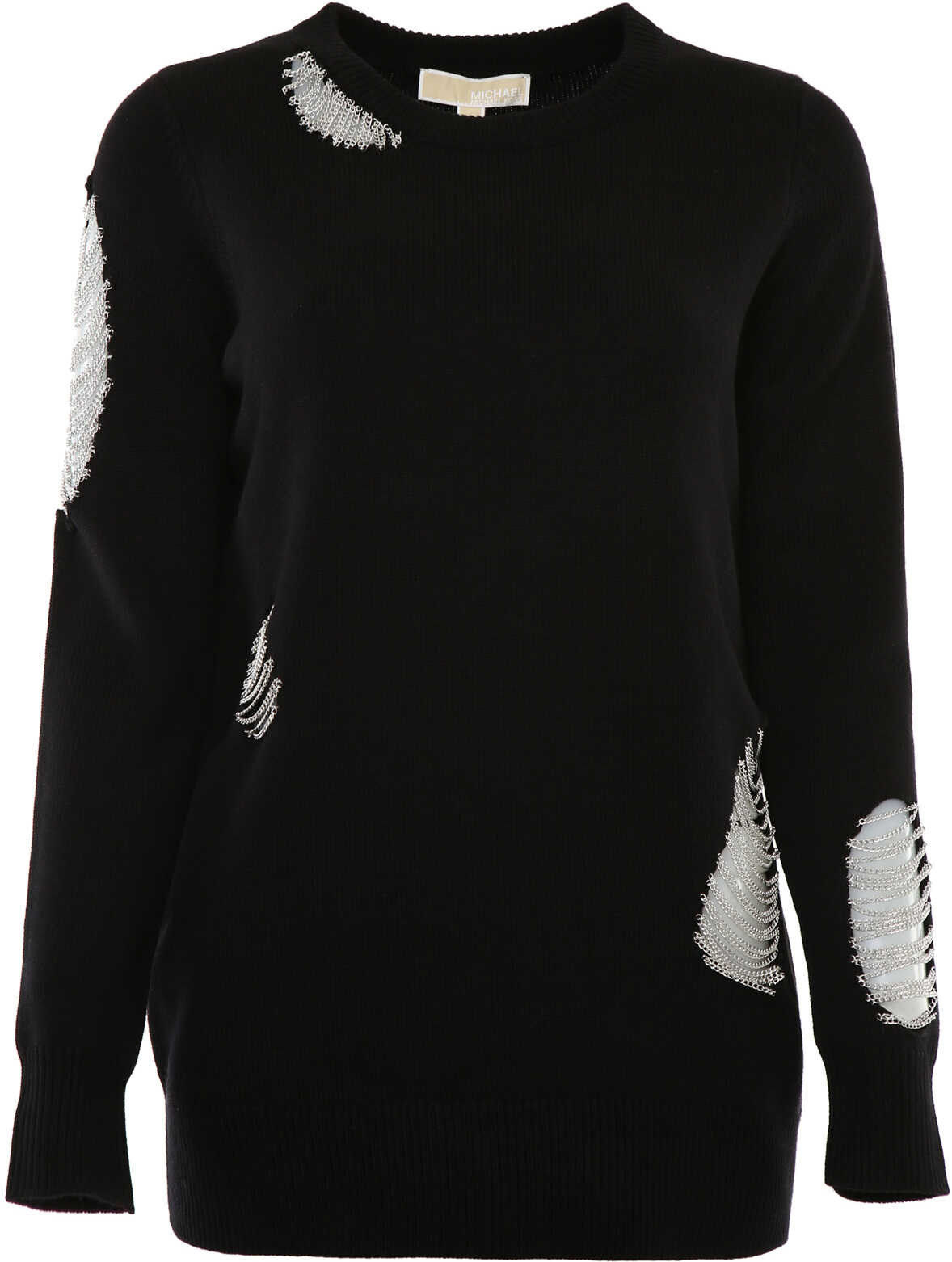 Pulover Michael Kors Pull With Decorative Chains BLACK
