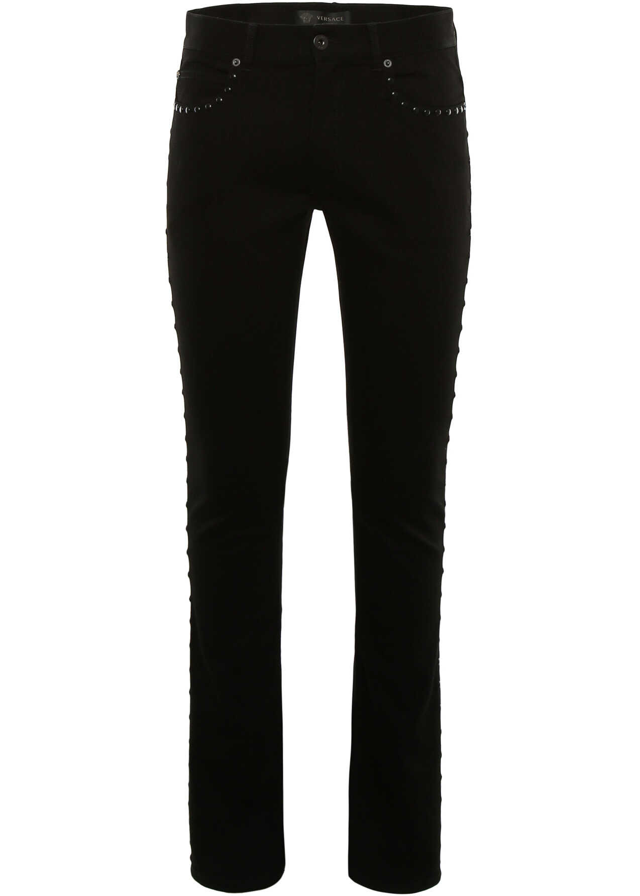Blug Versace Studded Jeans NERO