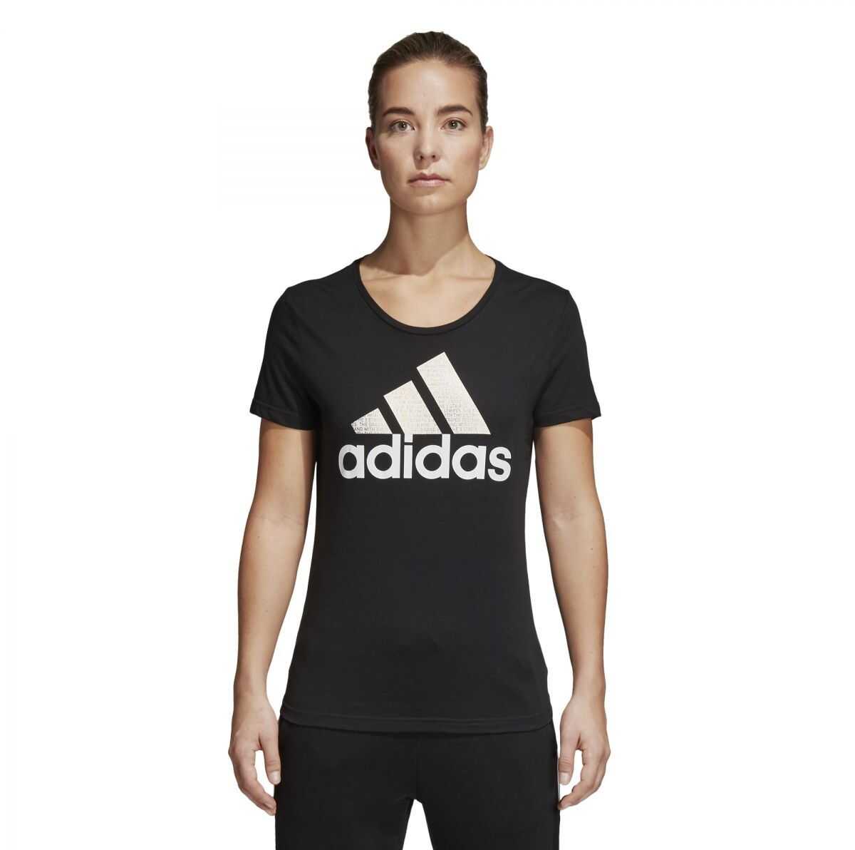 Tricou adidas FOIL TEXT BOS BLACK