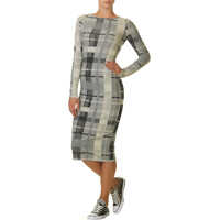 Rochii Women's Grey Midi Dress With Print* Femei