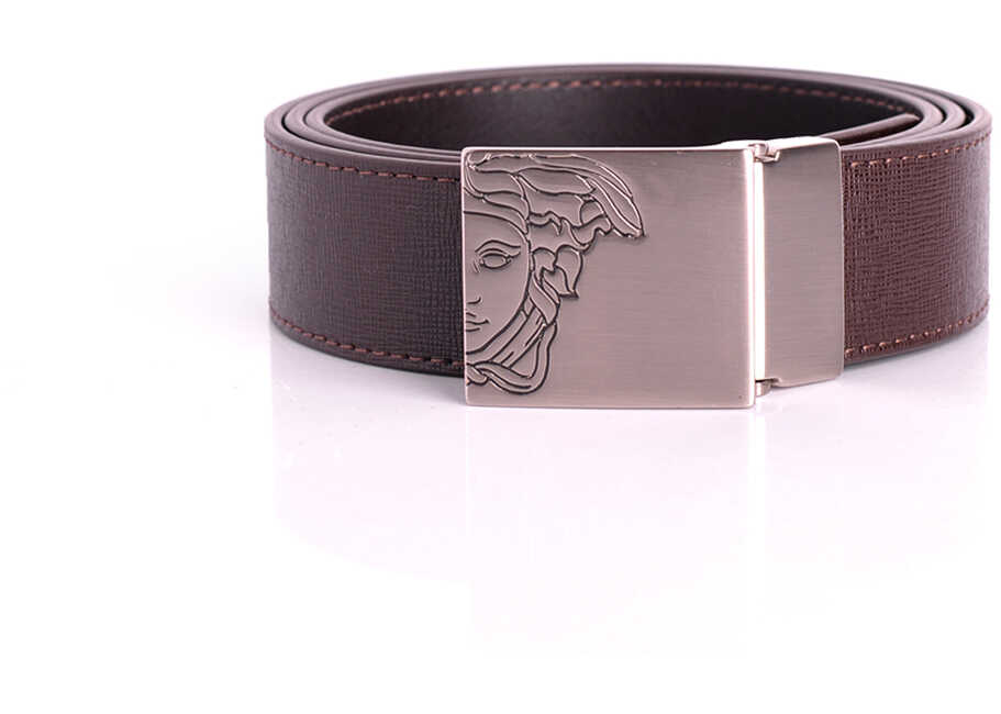 Curea Versace Collection Pasek Brązowy