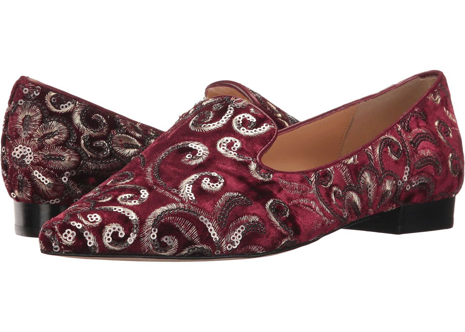 Mocasin Badgley Mischka Mary Bordeaux Brocade