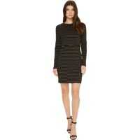 Rochii elegante Twofer Vintage Striped Dress Femei
