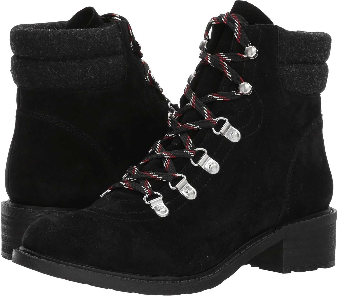 Gheata Sam Edelman Darrah Black/Phantom Grey Velutto Suede Leather/Heathered Wool