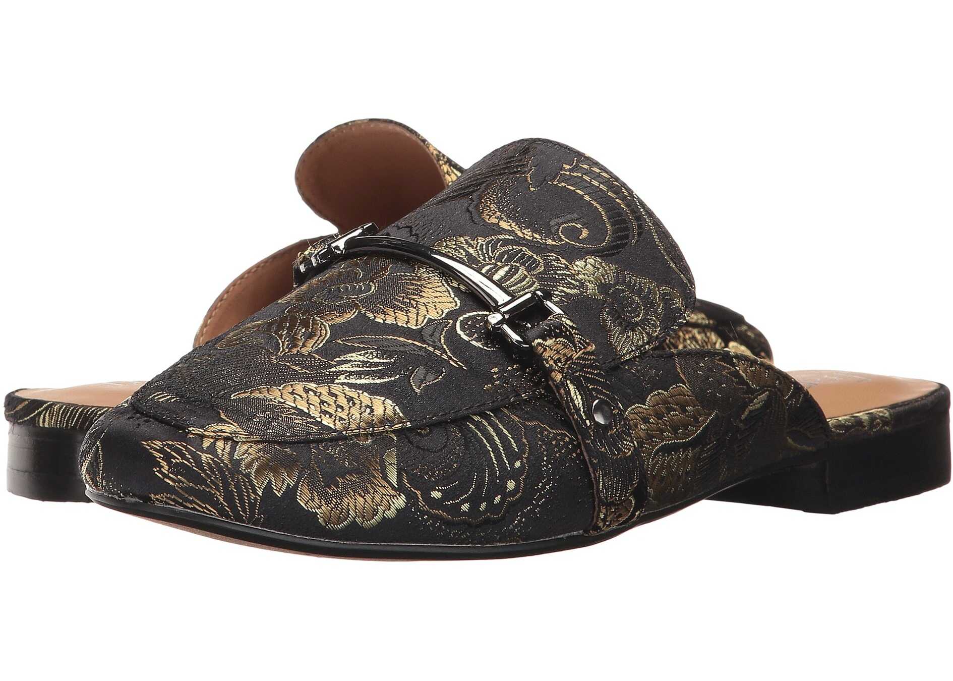 Sabot Franco Sarto Dalton 2 Black/Green Brocade Fabric