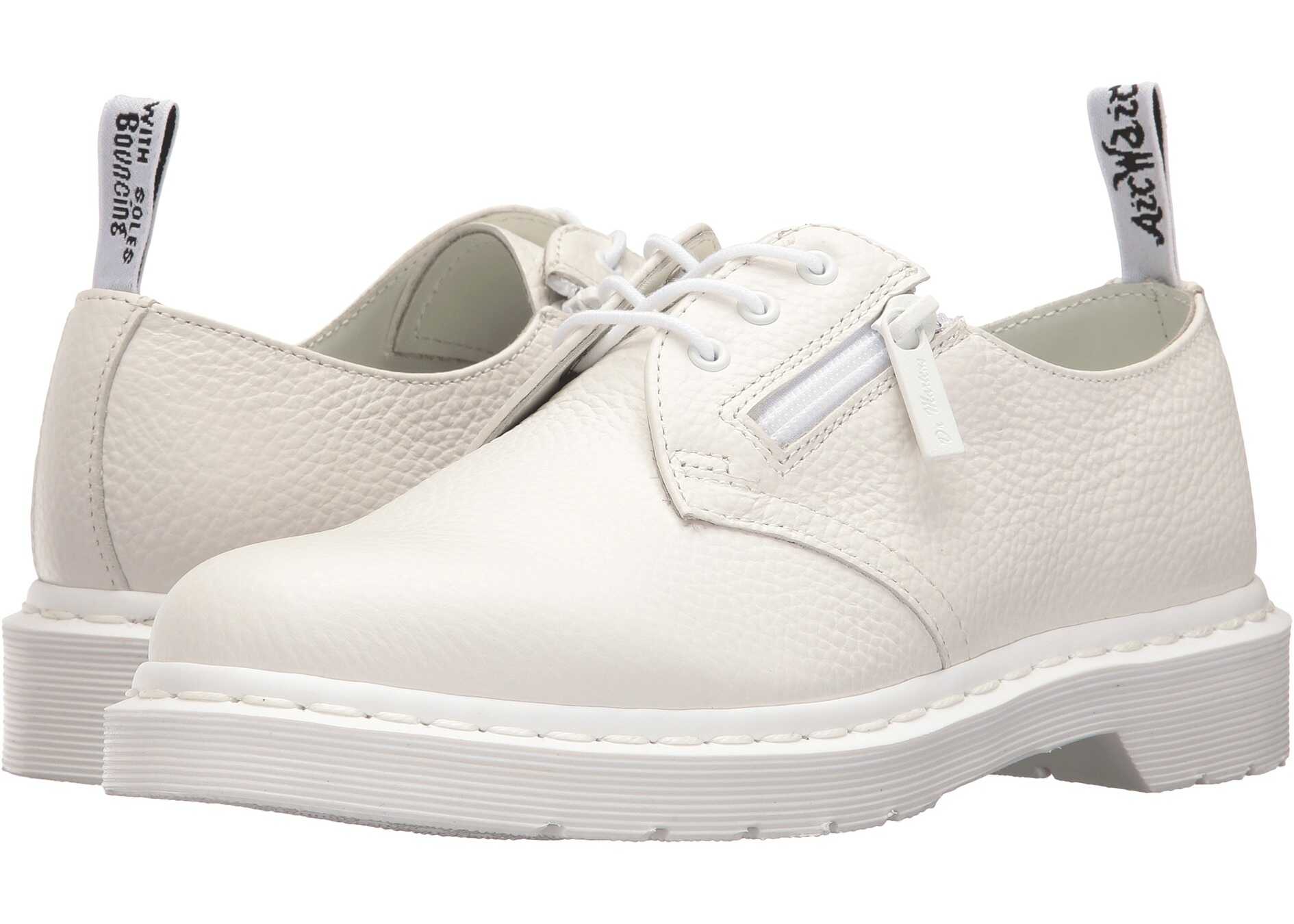 Pantof Dr. Martens 1461 w/ Zip White Aunt Sally