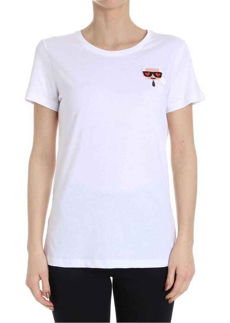 Tricou Karl Lagerfeld Ikonik Emoj Karl T-Shirt White