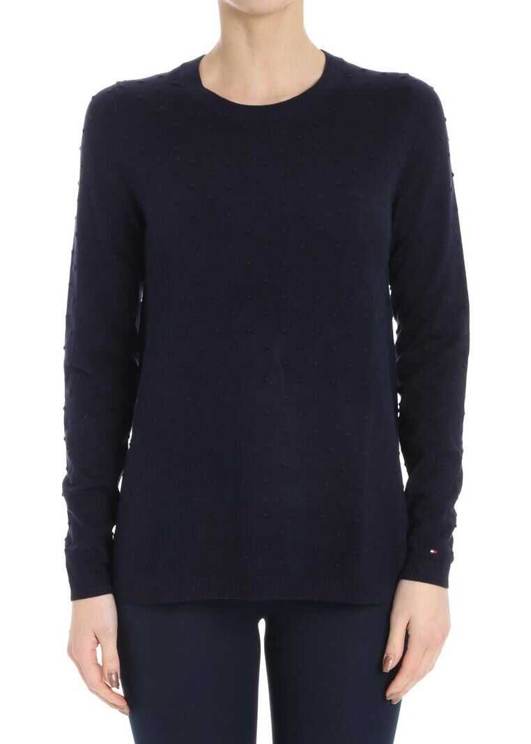 Pulover Tommy Hilfiger Percy Polka Dot Sweater Blue