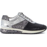 Tenisi & Adidasi Michael Kors Allie Silver Leather And Dark Grey Sneaker