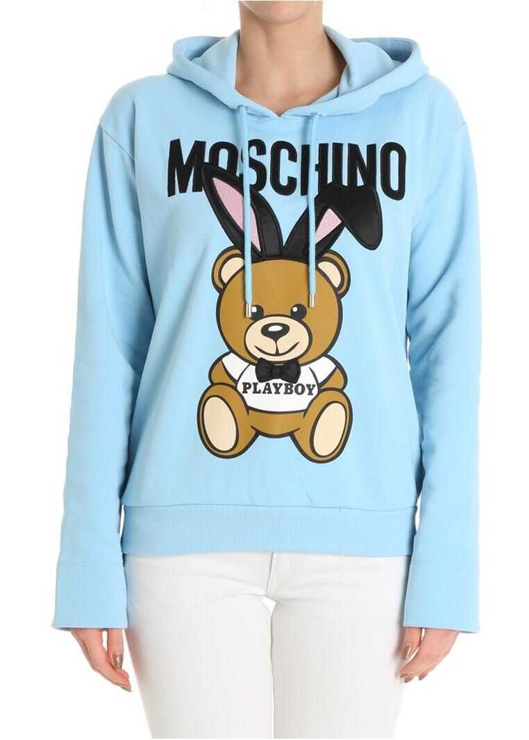 Bluza Moschino Playboy Sweatshirt Light Blue