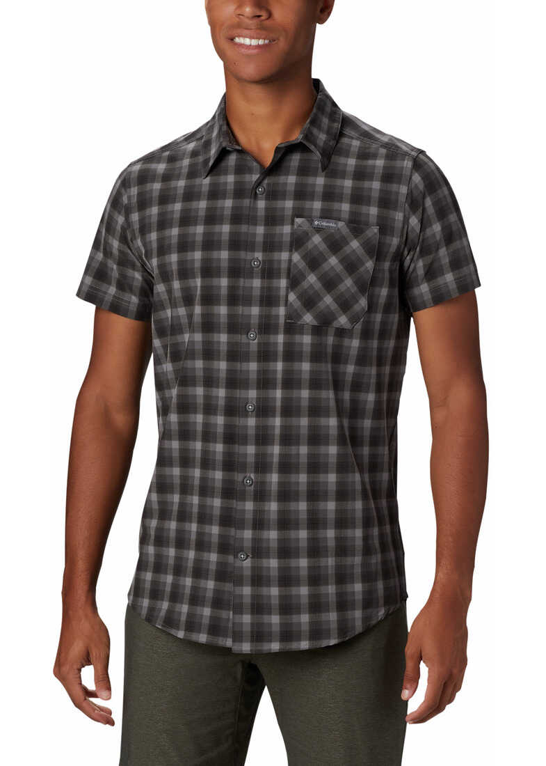 Columbia Triple Canyon Ss Shirt AO1286 Columbia Grey Mini Tonal Plaid