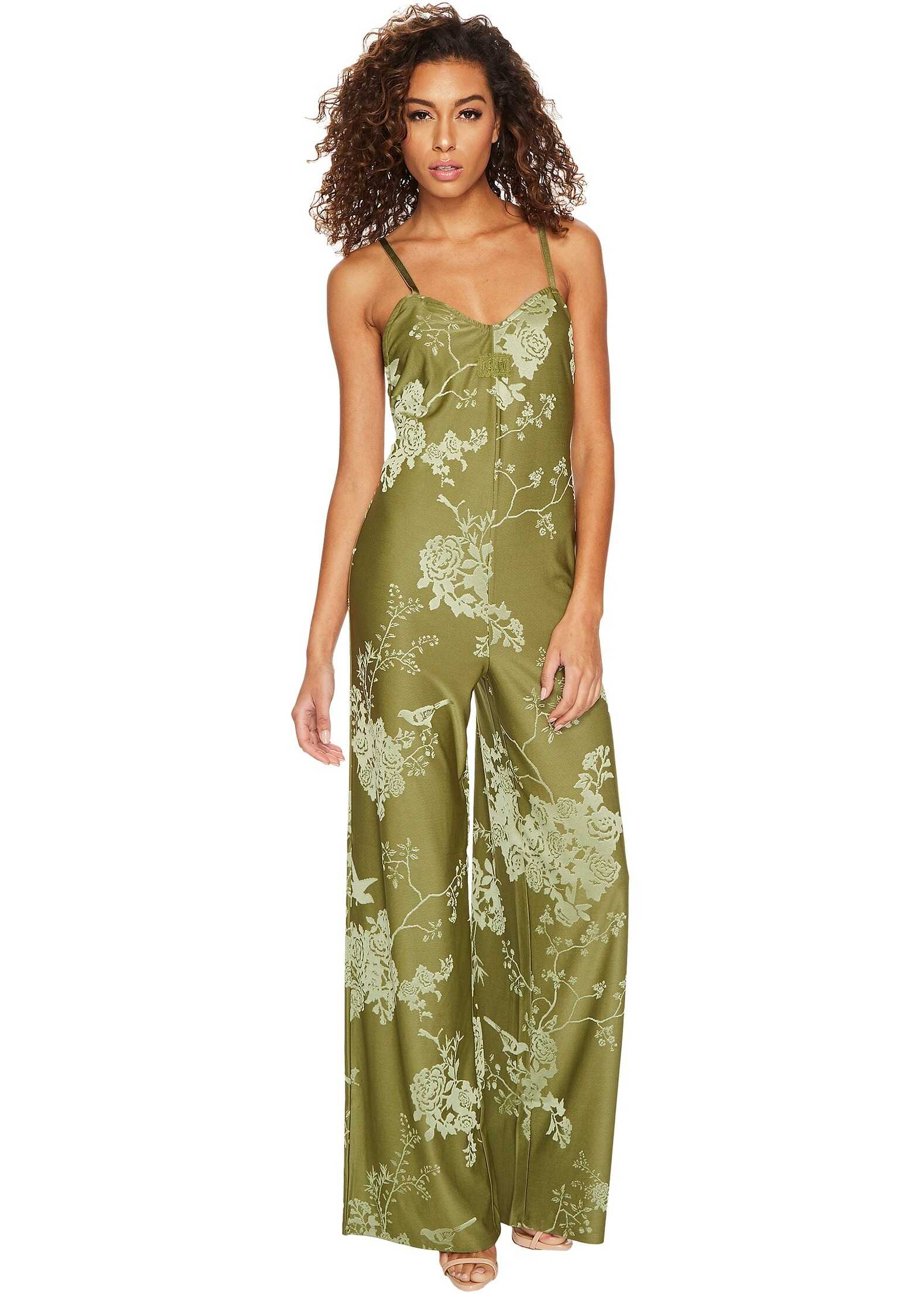 Salopeta PUMA Fenty Jacquard Jumpsuit Olive Branch/Knit Jacquard