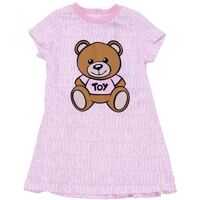 Rochii Pink Teddy Bear Dress With Logo Print Fete