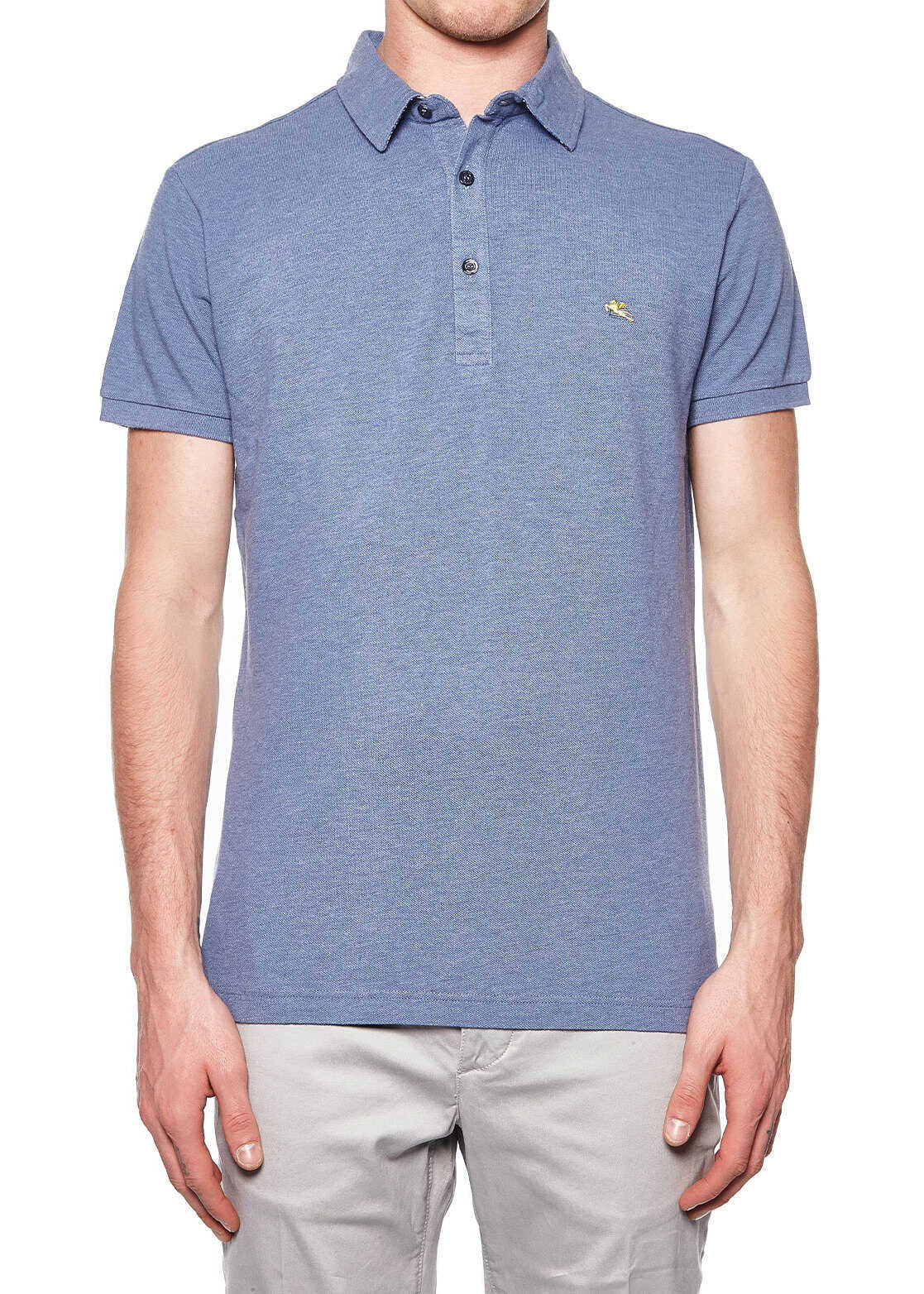 Tricou ETRO Polo in cotton piqué Blue