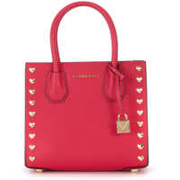 Genti de Mana Mercer Handbag Ultrapink Leather With Hearts Femei