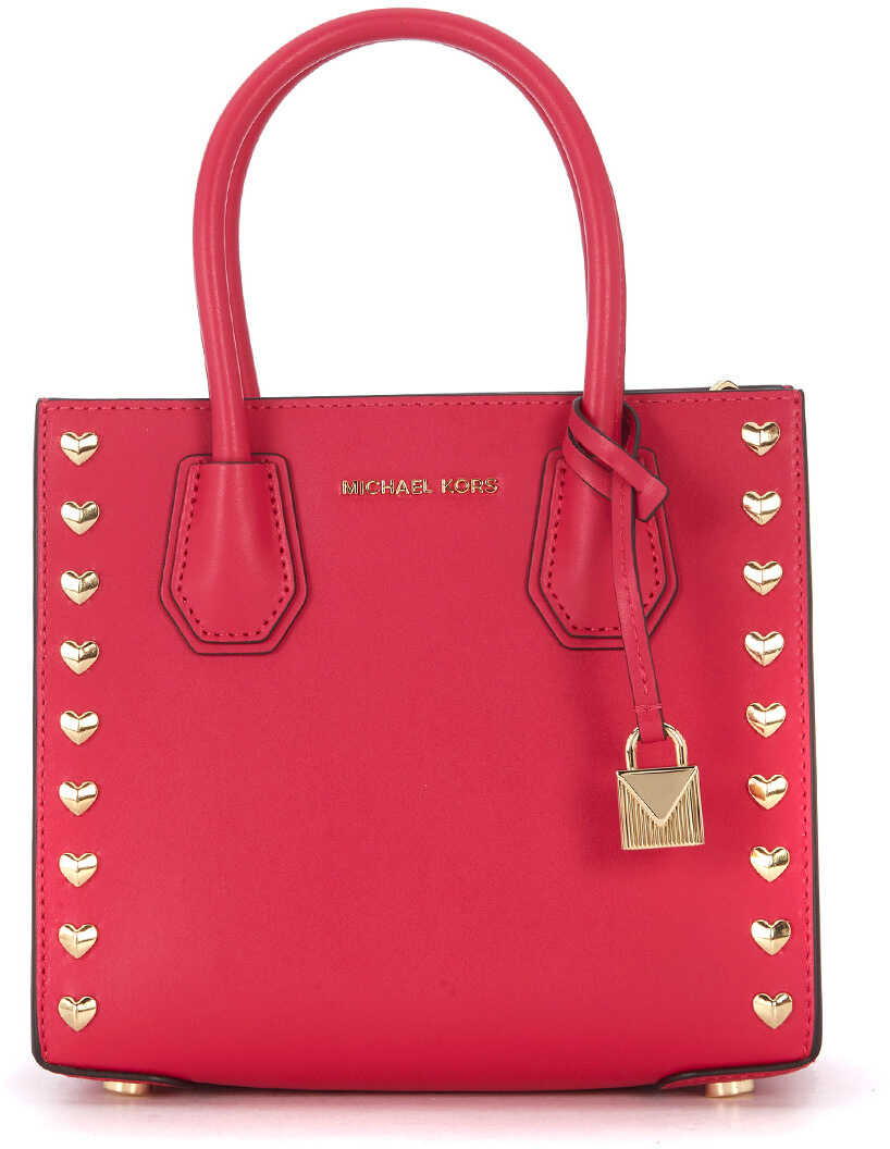 Geanta femei Michael Kors Mercer Handbag Ultrapink Leather With Hearts Pink