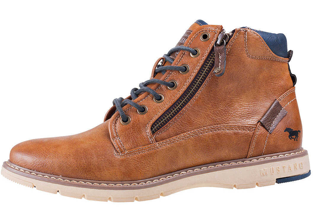 Gheata Mustang Lace Up Boot Chukka Boots In Chestnut Brown