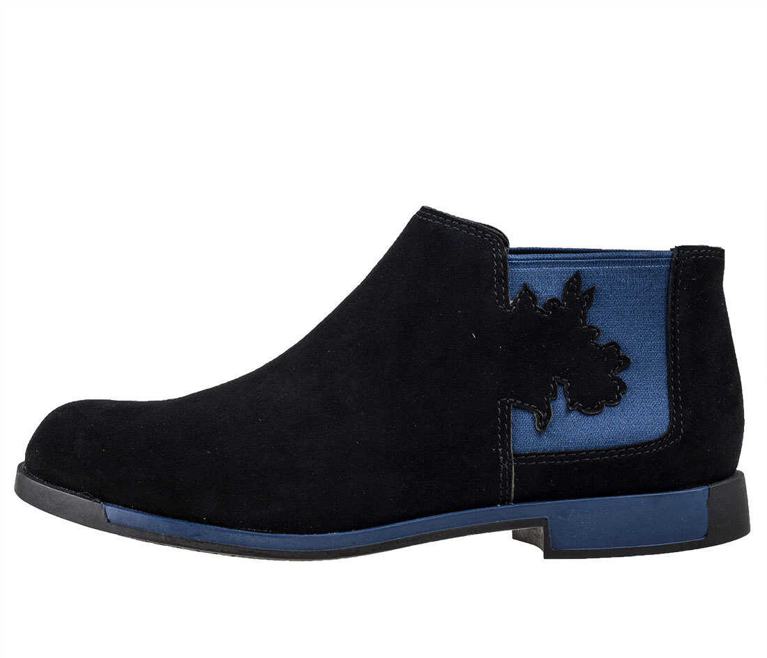 Gheata Camper Twins Mid Chelsea Boots In Black Blue Black