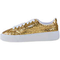 Tenisi & Adidasi Basket Platform Glitter Trainers In Gold Femei