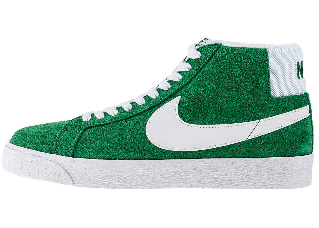 Tenis Nike SB Zoom Blazer Mid Skateboarding Shoe In Green White Green