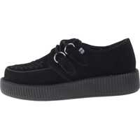 Pantofi Oxford T.u.k Viva Low Creeper Shoes In Black Femei