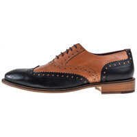 Pantofi Handcrafted Gatsby Brogues In Black Tan Barbati