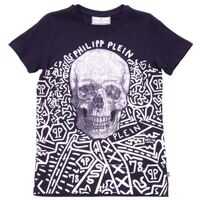 Tricouri Black Printed T-Shirt With Rhinestones Baieti