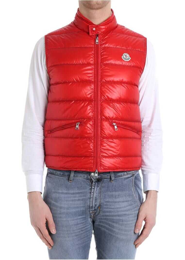 Geaca Moncler Red Gui Down Jacket With Logo Detail Red