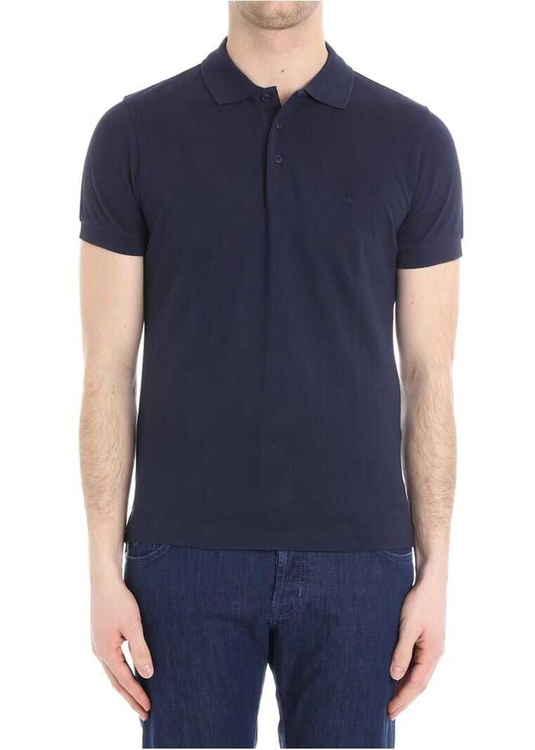 Tricou Brooks Brothers Blue Cotton Polo Blue
