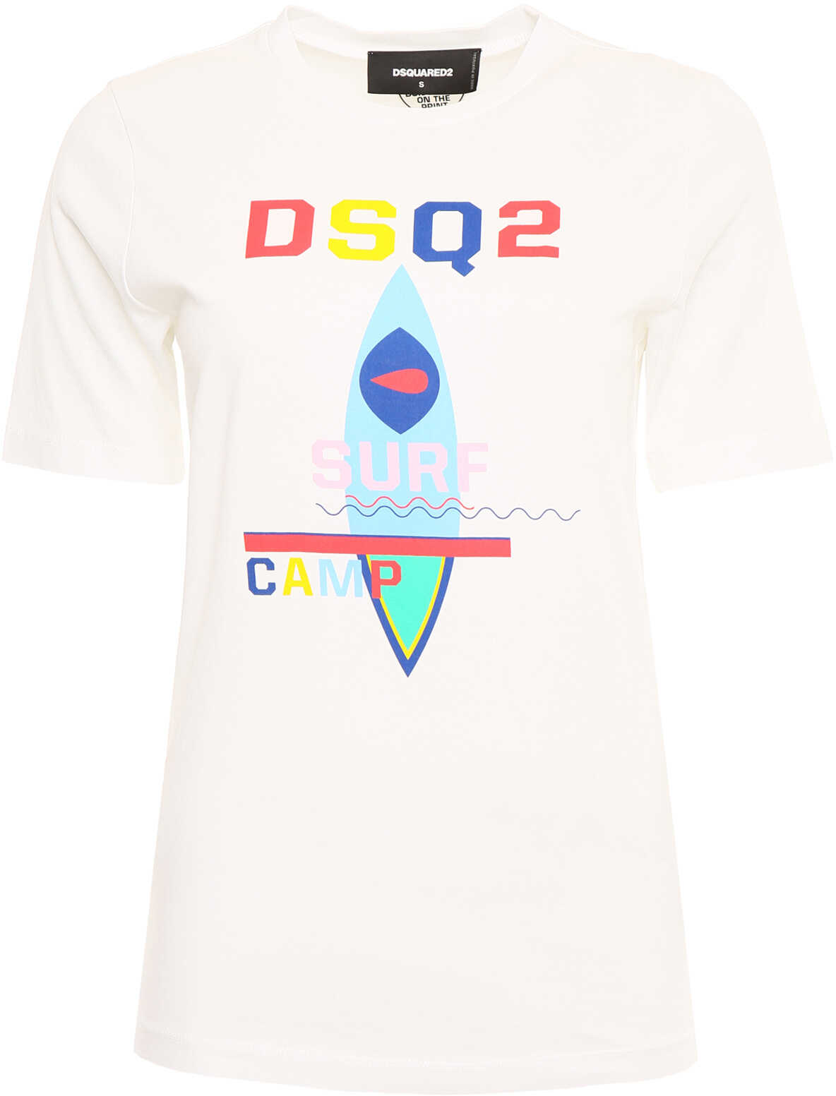Tricou DSQUARED2 Surf Camp T-Shirt BIANCO