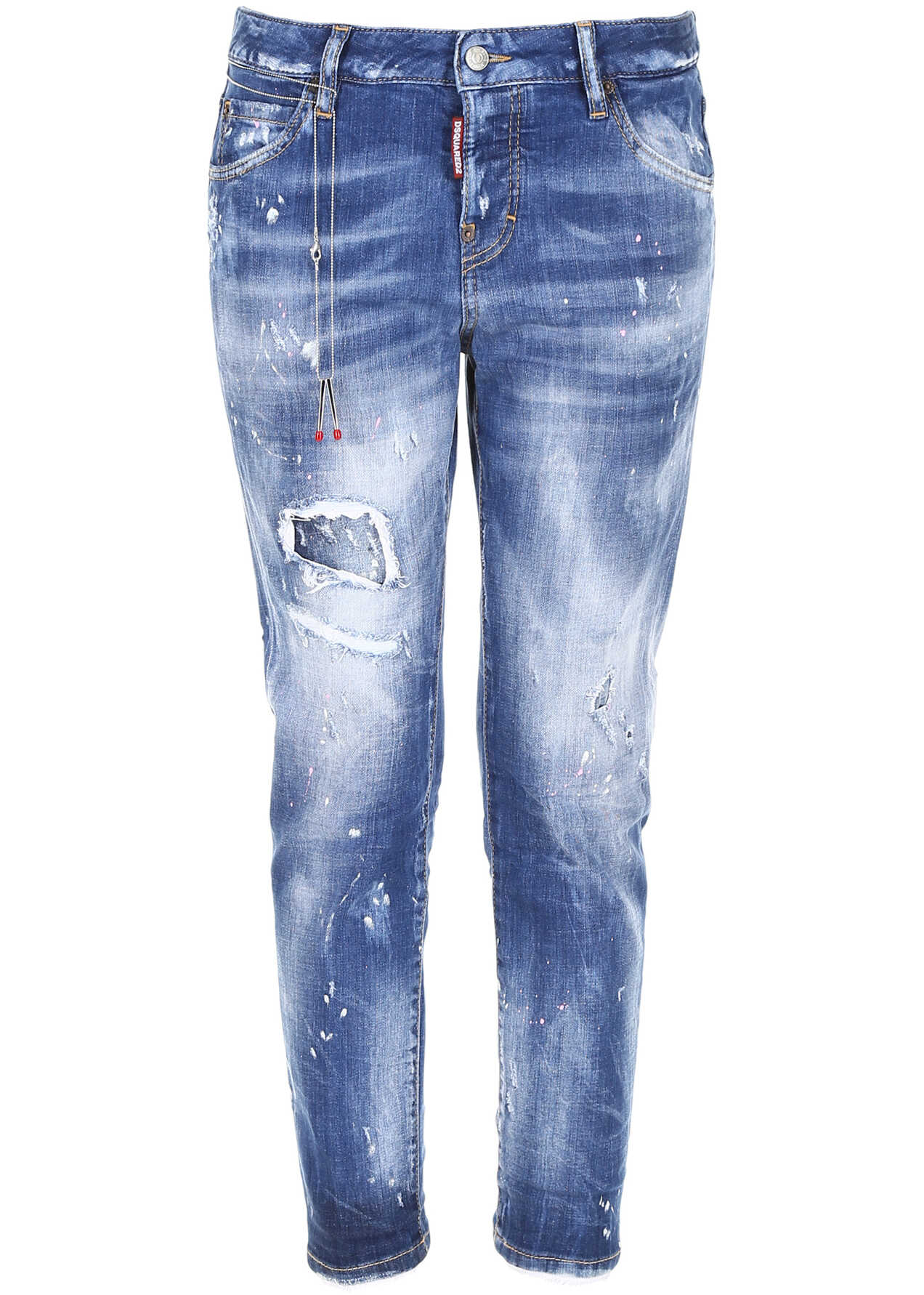 Blug DSQUARED2 Cool Girl Jeans With Five Pockets BLUE DENIM