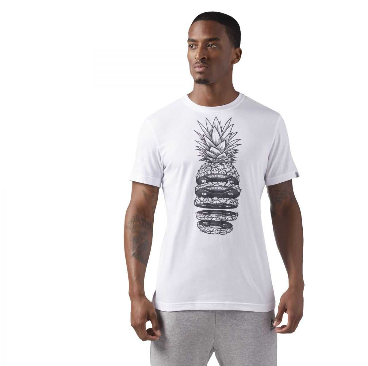 Tricou Reebok Pineapple Weights WHITE
