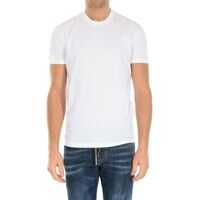 Tricouri Dsquared T-Shirt In White Cotton Barbati