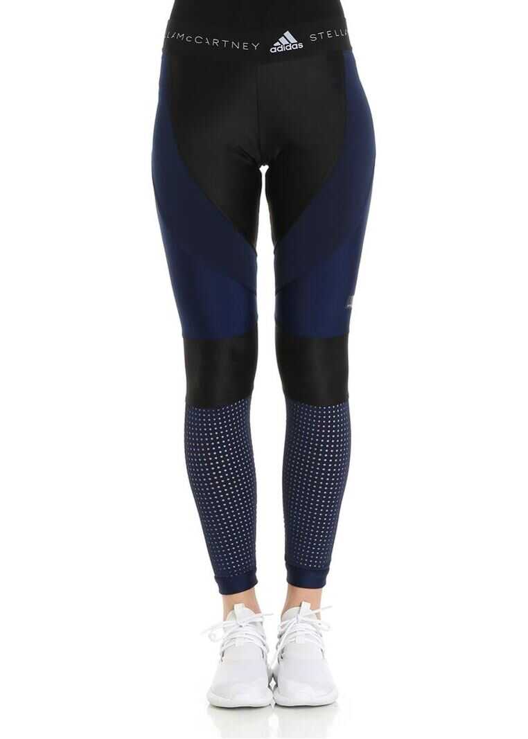 Colant adidas by Stella McCartney Black And Blue Climalite Leggings Black