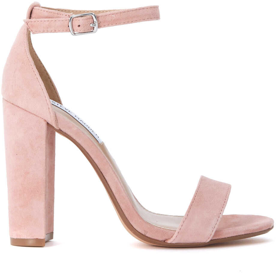 Sandala Steve Madden Carrson Pink Suede Heeled Sandal Pink