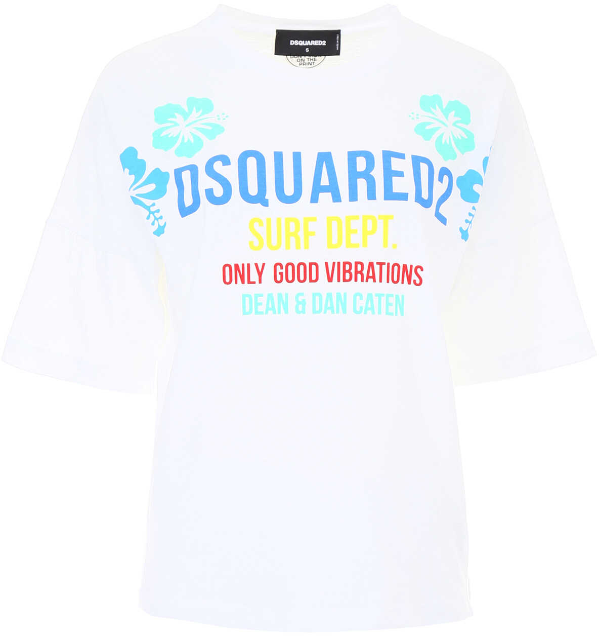 Tricou DSQUARED2 Logo Print T-Shirt BIANCO